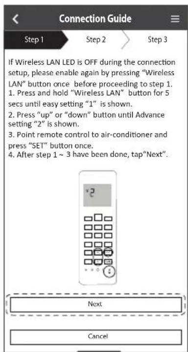 PANASONIC CSZ25XKEW - Connection network using AP mode (method 2) - 1