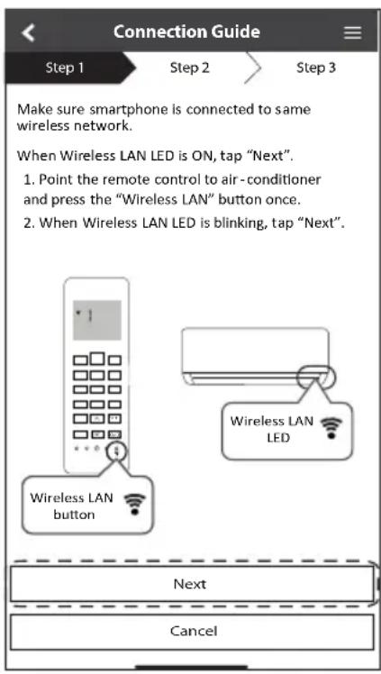 PANASONIC CSZ25XKEW - Setting connection network - 1