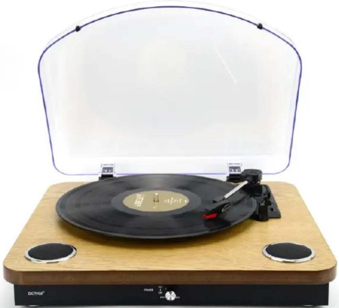DENVER VPL210BLACK - Vintage Vinyl - Full size Turntable - 1