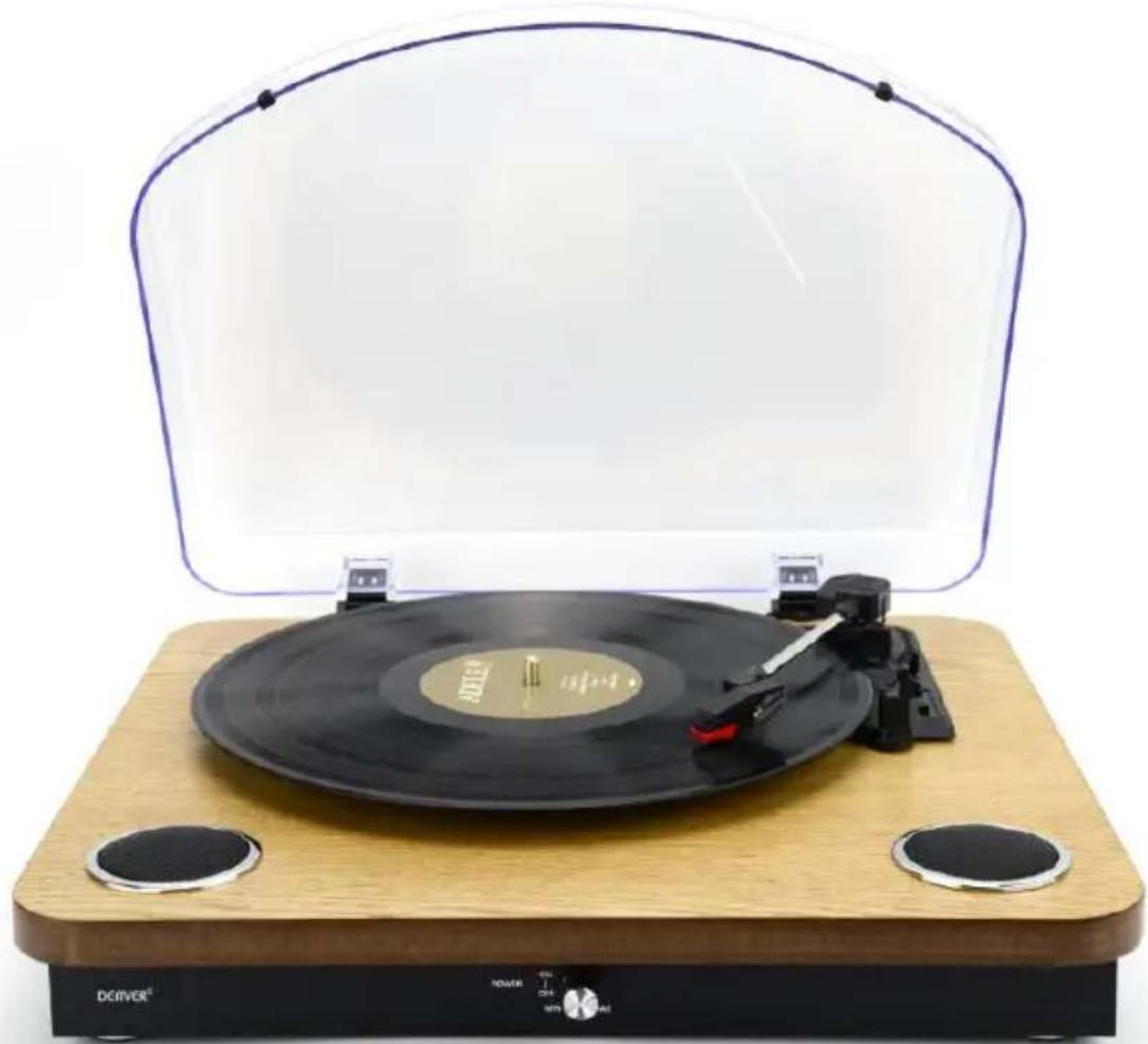 DENVER VPL210BLACK - Klasyczny gramofon pełnowymiarowy - 1