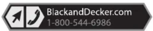 BlackandDecker.com 1-800-544-6986