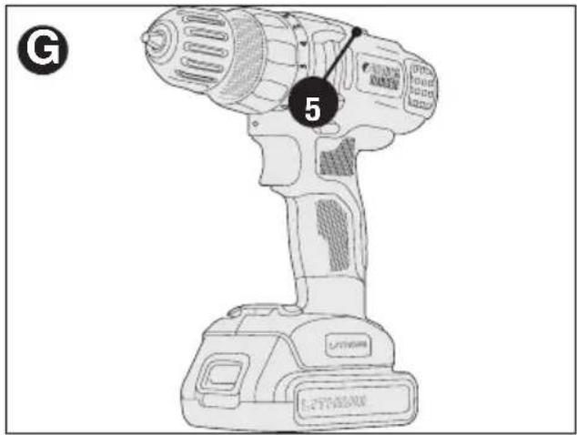 BLACK & DECKER LDX220 - DUAL RANGE GEARING (FIGURE G) - 1