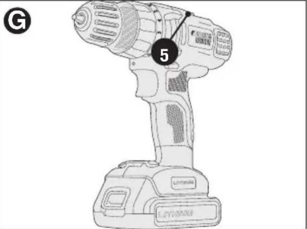 BLACK & DECKER LDX220 - Engrenage à deux vitesses (FIGURE G) - 1
