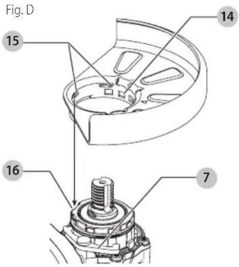 DEWALT DWE43240VS - Montaje del protector (Fig. D) - 1