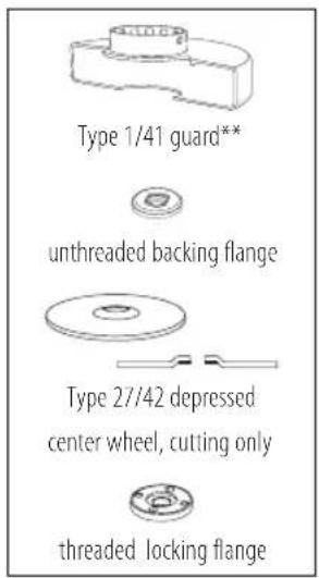 DEWALT DWE46166N - 4.5" (115 mm) and 6" (150 mm) Cutting Wheels - 1