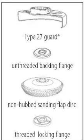 DEWALT DWE46166N - 4.5" (115 mm) and 6" (150 mm) Sanding Flap Discs - 1
