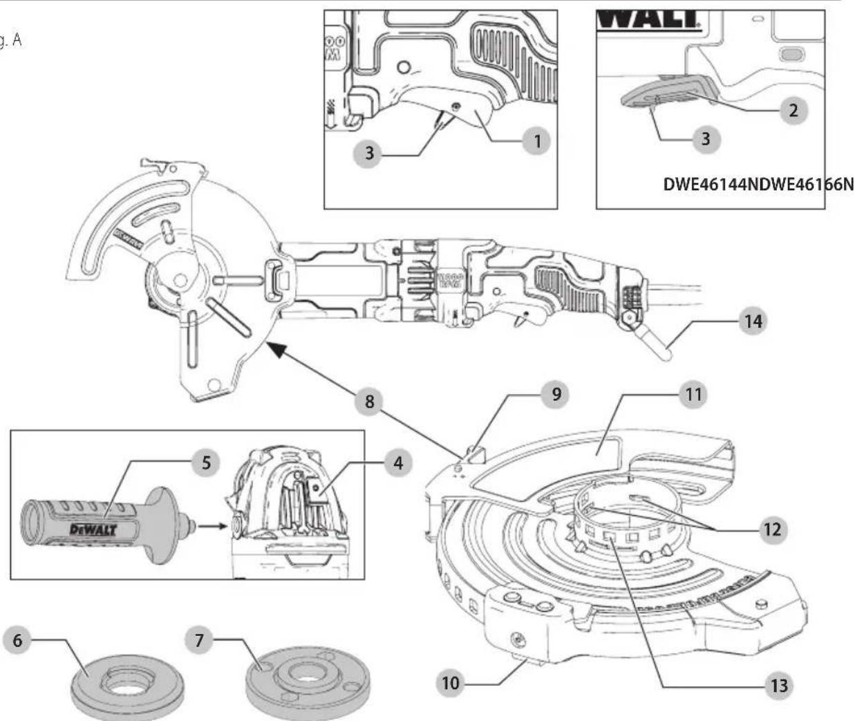 DEWALT DWE46166N - Définitions : symboles et termes d'alarmes sécurité - 1