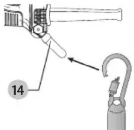 DEWALT DWE46166N - Dispositif de connexion du cordage d'amarrage (Fig. B) - 1