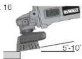 DEWALT D28114N - USING WIRE CUP BRUSHES AND WIRE WHEELS (FIG. 16, 17) - 1
