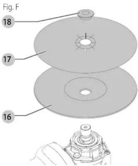 DEWALT DWE43140 - Mounting Sanding Backing Pads (Fig. F) - 1