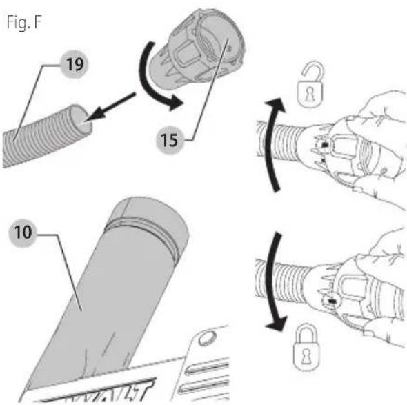 DEWALT DWE46202 - Dust Extraction (Fig. F) - 1