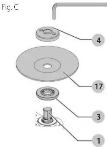 DEWALT DWE46202 - Mounting Non-Hubbed Wheels (Fig. C) - 1
