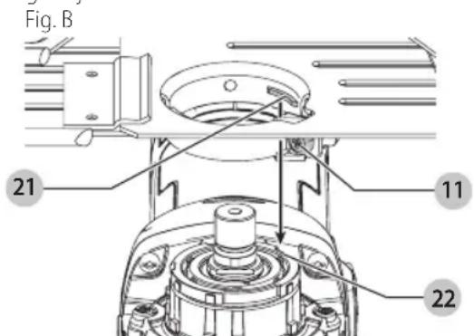 DEWALT DWE46202 - como montar y sacar la cubierta protectora para rejuvenar (Fig. B) - 1