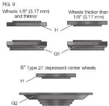 DEWALT D28066N - MOUNTING NON-HUBBED WHEELS (FIG. 8, 9) - 4