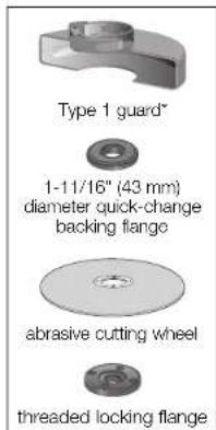 DEWALT D28066N - 4-1/2" (114.3 mm) and 5" (127 mm) Cutting Wheels - 1