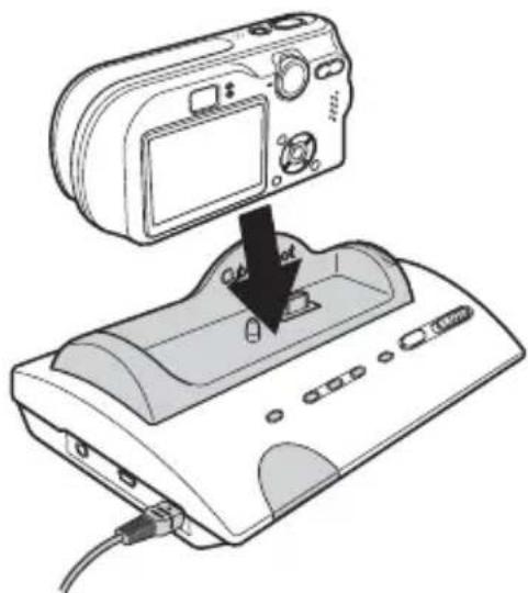 SONY CSSPHB - Placement de l'appareil photo sur la Cyber-shot Station - 1