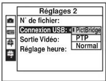 SONY CSSPHA - Réglez le mode USB de l'appareil photo sur PictBridge. - 2