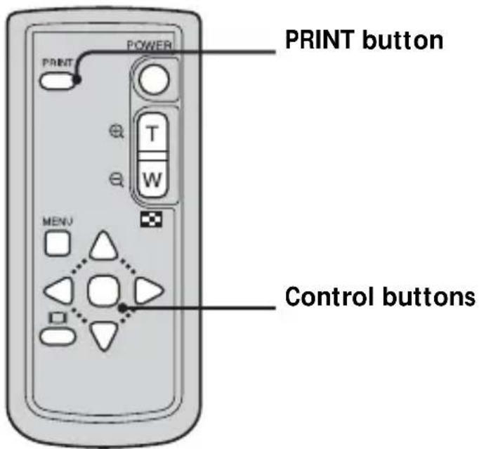 SONY CSSPHA - ■ Printing still images using the Remote Commander (In single-image mode) - 1