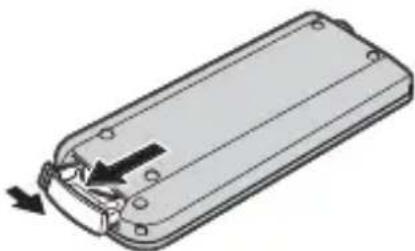 SONY CSSPHA - Pull out the battery holder while pushing the tab on the holder. - 1