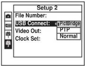 SONY CSSPHA - Set the USB mode on the camera to PictBridge. - 2