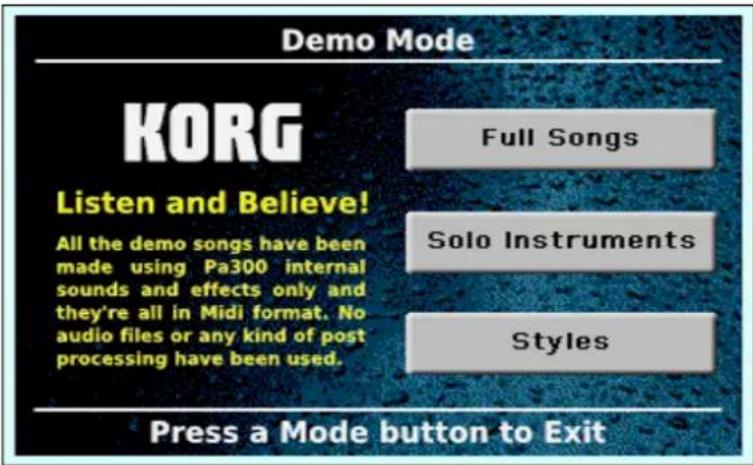 KORG PA300 - Appuyez simultanément sur les boutons STYLE PLAY et SONG PLAY. - 1