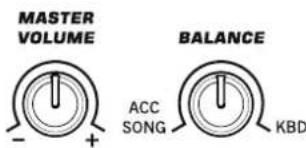 KORG PA300 - Commandes de volume - 1