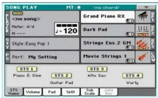 KORG PA300 - Appuyez sur le bouton SONG PLAY pour passer en mode Song Play. - 2