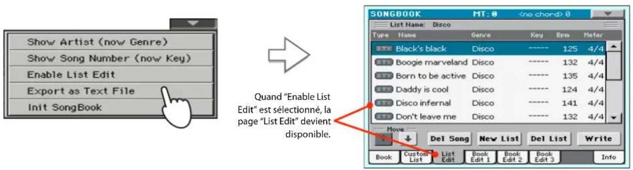 KORG PA300 - Créer une liste personnalisée - 1