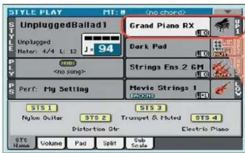 KORG PA300 - Selectionner un son pour jouer sur le clavier - 1