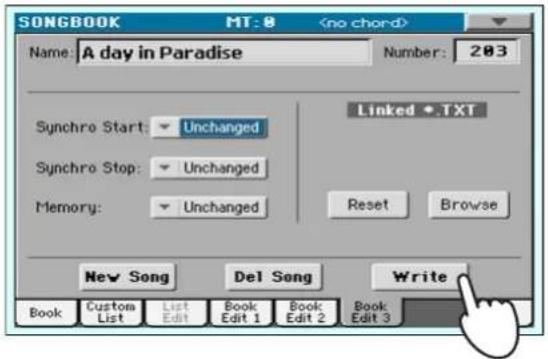 KORG PA300 - Editor les entrées - 4