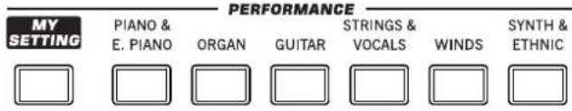 KORG PA300 - Section PERFORMANCE - 1