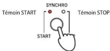 KORG PA300 - Appuyez sur le bouton SYNCHRO-START/STOP pour allumer le témoin START. - 1