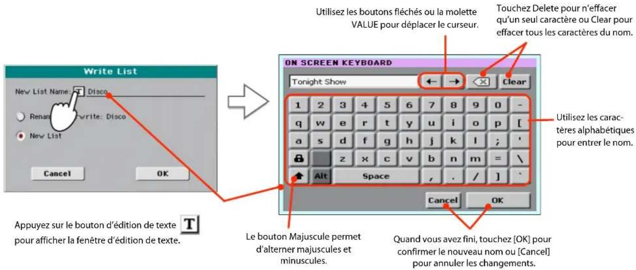 KORG PA300 - Créer une liste personnalisée - 4