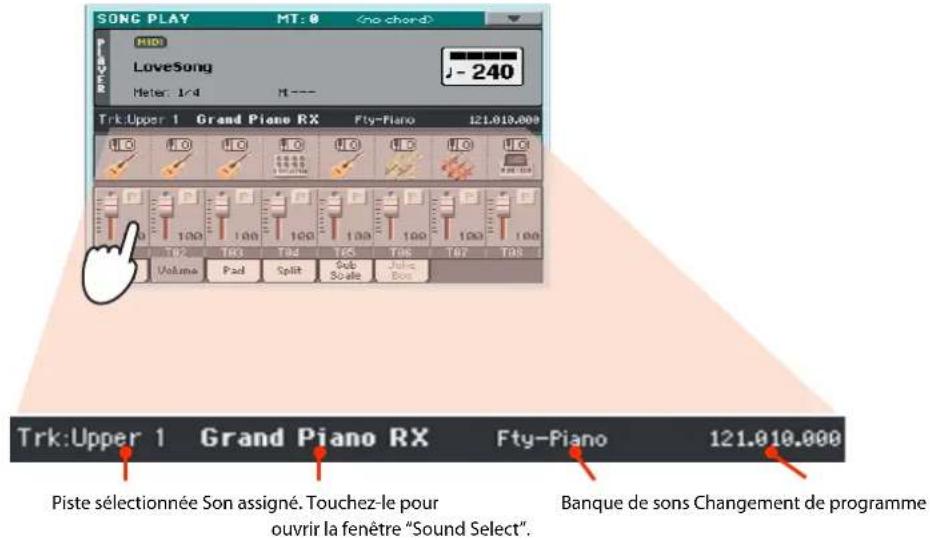 KORG PA300 - Régler le volume des pistes - 8