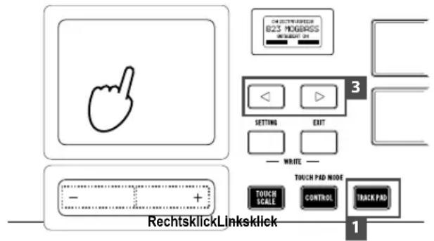 KORG Triton taktile 49 - Das Touchpad des Geräts als Computermaus verwenden - 1