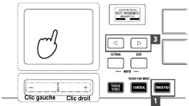 KORG Triton taktile 49 - Utiliser l'appareil en tant que souris d'ordinateur - 1