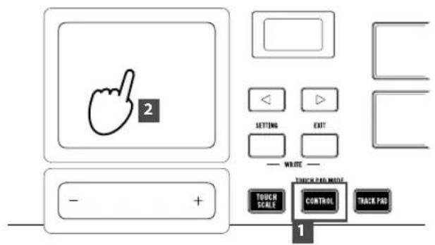 KORG Triton taktile 49 - Utilización del panel tátil para control - 1