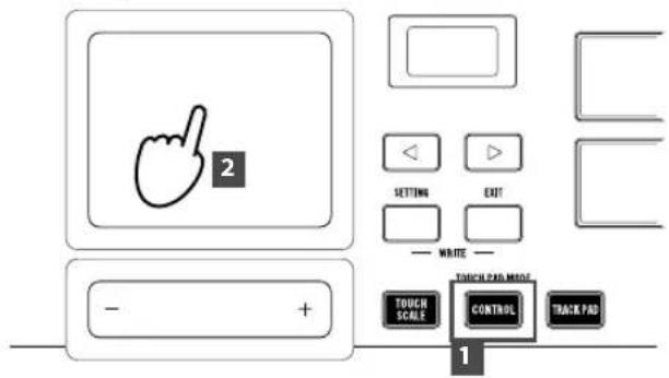 KORG Triton taktile 49 - Using the touchpad for control - 1
