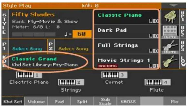 KORG PA1000 - Selectionner un Keyboard Set - 4