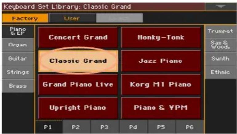 KORG PA1000 - Selectionner un Keyboard Set - 3