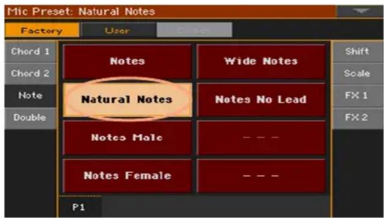 KORG PA1000 - Sélectionner un preset pour voix/guitare - 4