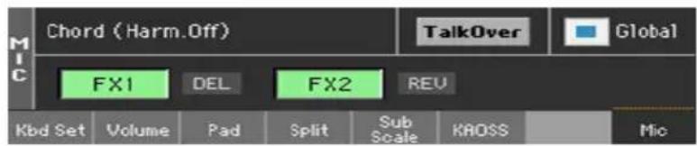 KORG PA1000 - Réglages des effets - 1