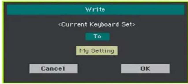 KORG PA1000 - Sauvegarder le Keyboard Set 'My Setting' - 1