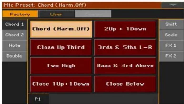 KORG PA1000 - Sélectionner un preset pour voix/guitare - 2