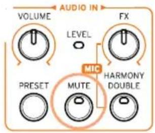 KORG PA1000 - Activier l'entrée audio et régler le volume - 1