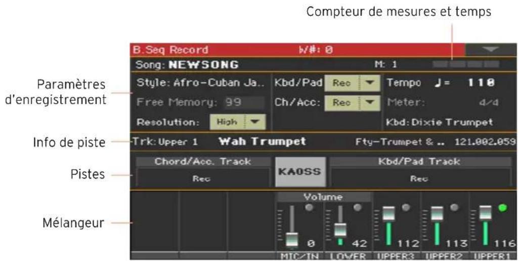 KORG PA1000 - Passer en mode Backing Sequence (Quick Record) - 2