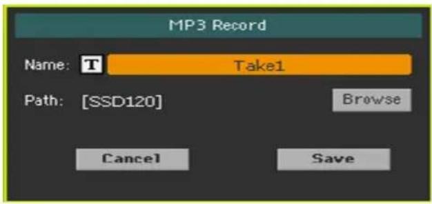 KORG PA1000 - Sauvegarder le morceau MP3 - 1