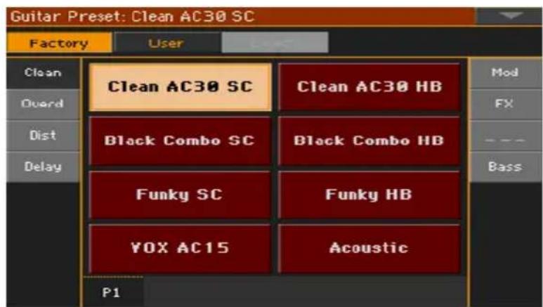 KORG PA1000 - Sélectionner un preset pour voix/guitare - 3