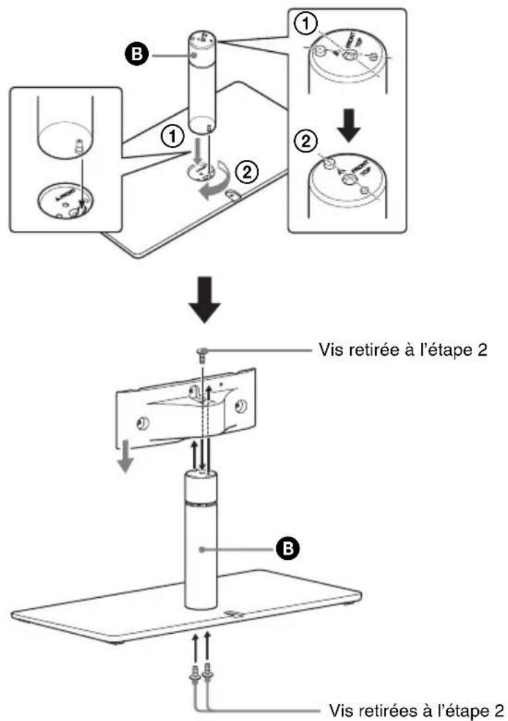 SONY WS40SE1B - Installation de la barre de son sur le pied du téléviseur - 3
