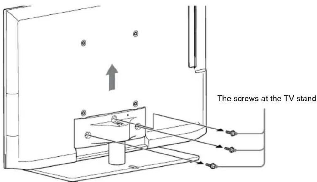 SONY WS40SE1B - Installing the TV Sound Bar System on the TV stand - 1